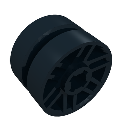 Part 11208 - Wheel 14mm D. x 9.9mm with Center Groove, Fake Bolts and 6 Double Spokes - De BrickPlaats