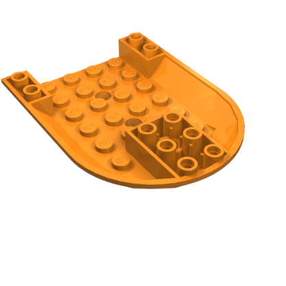 Part 11295 - Aircraft Fuselage Forward Bottom Curved 6 x 8 - De BrickPlaats