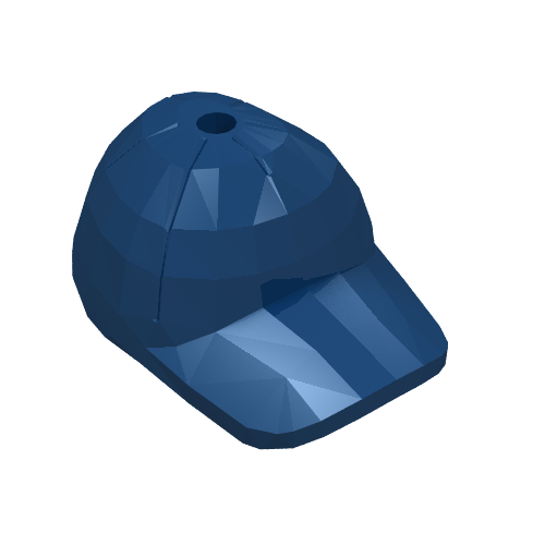 Part 11303 - Minifigure, Headgear Cap - Short Curved Bill with Seams and Hole on Top - De BrickPlaats