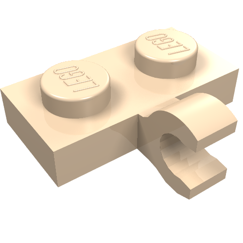 Part 11476 - Plate, Modified 1 x 2 with Clip on Side (Horizontal Grip) - De BrickPlaats
