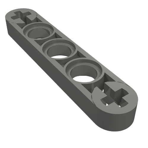 Part 11478 - Technic, Liftarm Thin 1 x 5 - Axle Holes - De BrickPlaats