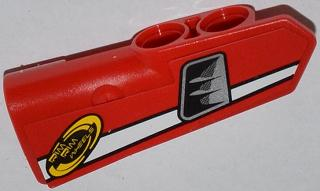 Part 11946pb004 - Technic, Panel Fairing #21 Very Small Smooth, Side B with White Line, Air Intake and 'RIM RIM WHEELS' Pattern (Sticker) - Set 42011 - De BrickPlaats