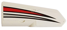 Part 11947pb044 - Technic, Panel Fairing #22 Very Small Smooth, Side A with Red and Silver Tapered Stripes Pattern (Sticker) - Set 42057 - De BrickPlaats