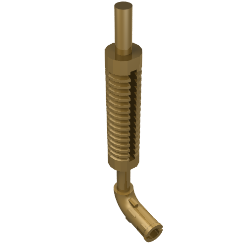 Part 14682 - Vehicle, Exhaust Pipe with Technic Pin, Flat End and Pin with Round Hole - De BrickPlaats