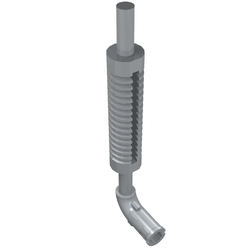 Part 14682 - Vehicle, Exhaust Pipe with Technic Pin, Flat End and Pin with Round Hole - De BrickPlaats