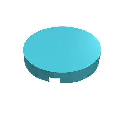 Part 14769 - Tile, Round 2 x 2 with Bottom Stud Holder - De BrickPlaats
