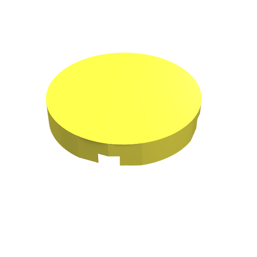 Part 14769 - Tile, Round 2 x 2 with Bottom Stud Holder - De BrickPlaats