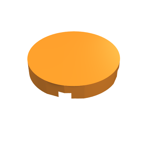 Part 14769 - Tile, Round 2 x 2 with Bottom Stud Holder - De BrickPlaats