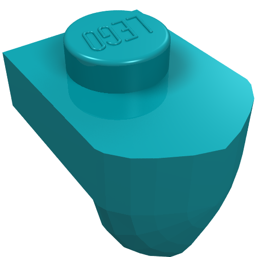 Part 15070 - Plate, Modified 1 x 1 with Tooth Vertical - De BrickPlaats
