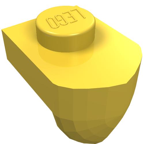 Part 15070 - Plate, Modified 1 x 1 with Tooth Vertical - De BrickPlaats
