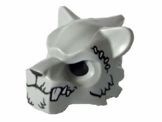 Part 15083pb04 - Minifigure, Headgear Mask Tiger with White Fangs, Fur, Purple Sinew Patches and Stitches Pattern - De BrickPlaats