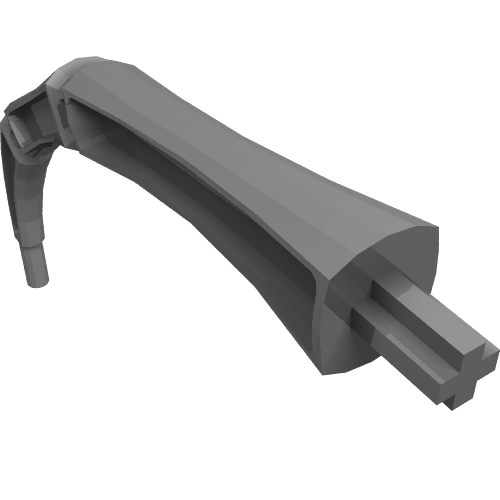 Part 15107 - Appendage Bony Large with Axle (Leg / Rib / Tail) - De BrickPlaats