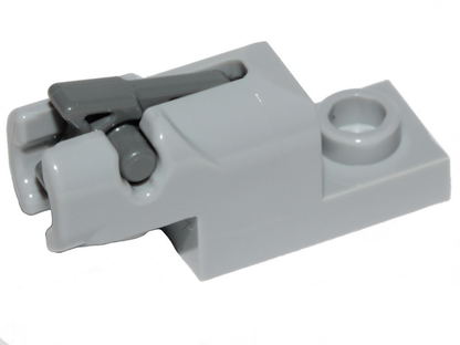 Part 15403c01 - Projectile Launcher, 1 x 2 Mini Blaster / Shooter with Dark Bluish Gray Trigger (15403 / 15392) - De BrickPlaats