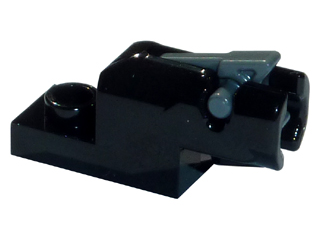 Part 15403c01 - Projectile Launcher, 1 x 2 Mini Blaster / Shooter with Dark Bluish Gray Trigger (15403 / 15392) - De BrickPlaats