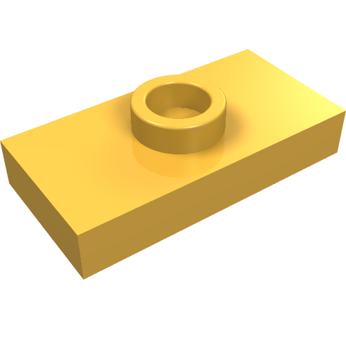 Part 15573 - Plate, Modified 1 x 2 with 1 Stud with Groove and Bottom Stud Holder (Jumper) - De BrickPlaats
