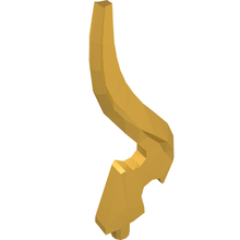 Part 18395 - Wave Rounded Curved Single with Bar End and Triangular Base (Flame) - De BrickPlaats