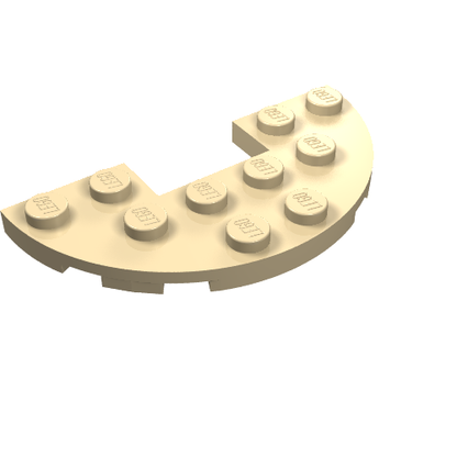 Part 18646 - Plate, Round Half 3 x 6 with 1 x 2 Cutout - De BrickPlaats