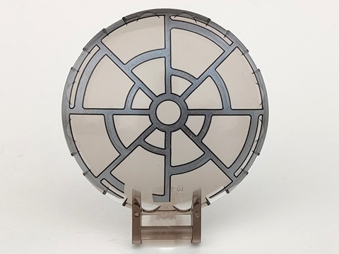 Part 18675pb03 - Dish 6 x 6 Inverted with Bar Handle with SW 8 Spoke Death Star Window Pattern - De BrickPlaats