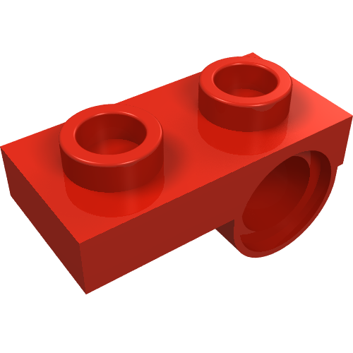 Part 18677 - Plate, Modified 1 x 2 with Pin Hole on Bottom - De BrickPlaats