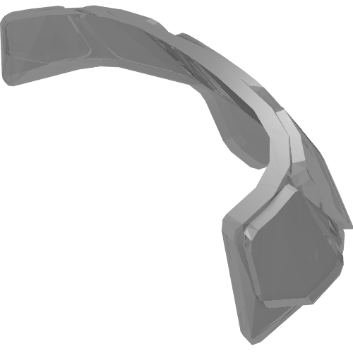 Part 18908 - Glass for Aircraft Fuselage Curved Forward 6 x 10 Top with 5 Window Panes - De BrickPlaats