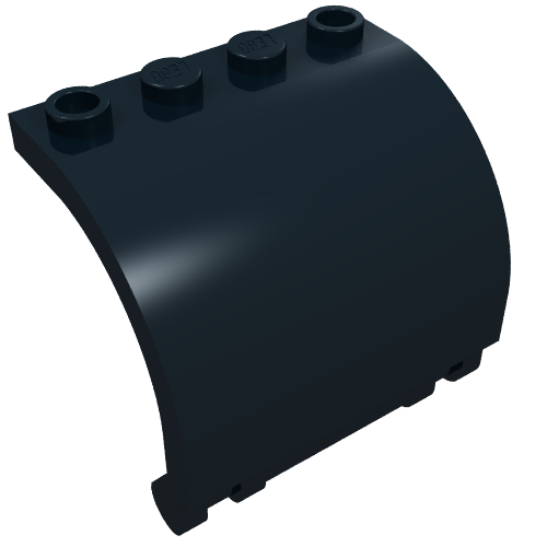 Part 18910 - Panel 3 x 4 x 3 Curved with Double Clip Hinge - De BrickPlaats