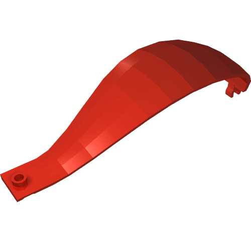 Part 18969 - Panel 4 x 4 x 11 Curved Tapered with Clip at Each End - De BrickPlaats