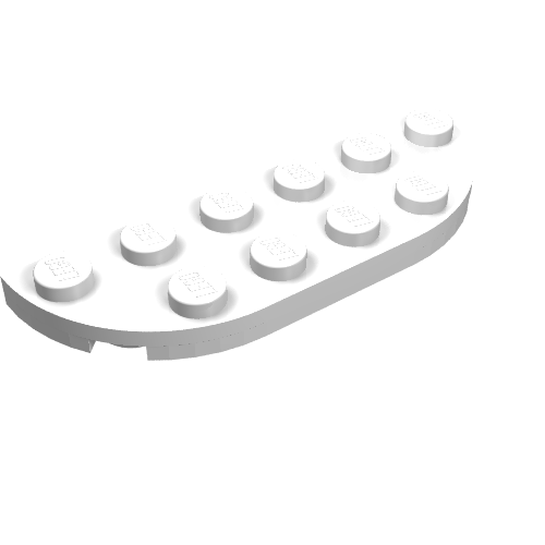 Part 18980 - Plate, Round Corner 2 x 6 Double - De BrickPlaats