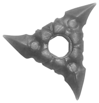 Part 19807a - Minifigure, Weapon Throwing Star (Shuriken) with Textured Grips - De BrickPlaats