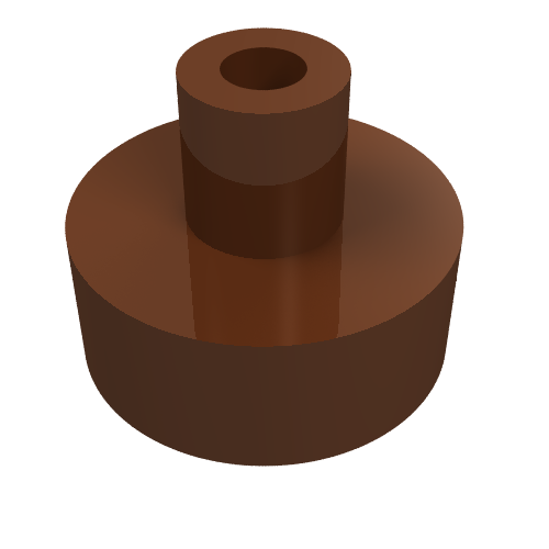 Part 20482 - Tile, Round 1 x 1 with Bar and Pin Holder - De BrickPlaats