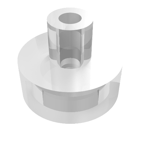 Part 20482 - Tile, Round 1 x 1 with Bar and Pin Holder - De BrickPlaats