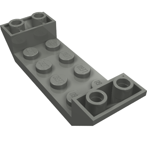 Part 22889 - Slope, Inverted 45 6 x 2 Double with 2 x 4 Cutout - De BrickPlaats
