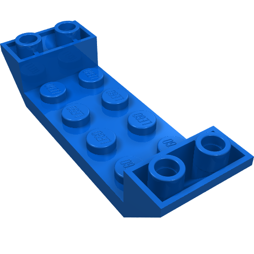 Part 22889 - Slope, Inverted 45 6 x 2 Double with 2 x 4 Cutout - De BrickPlaats