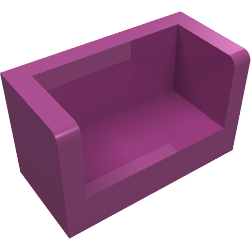 Part 23969 - Panel 1 x 2 x 1 with Rounded Corners and 2 Sides - De BrickPlaats