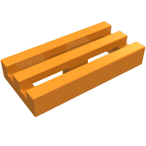 Part 2412b - Tile, Modified 1 x 2 Grille with Bottom Groove / Lip - De BrickPlaats