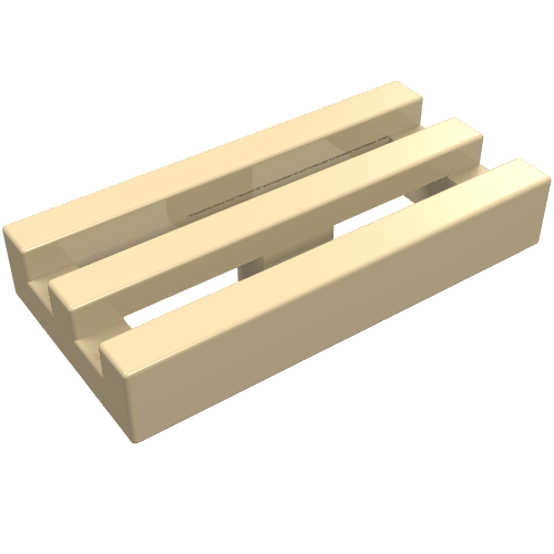 Part 2412b - Tile, Modified 1 x 2 Grille with Bottom Groove / Lip - De BrickPlaats