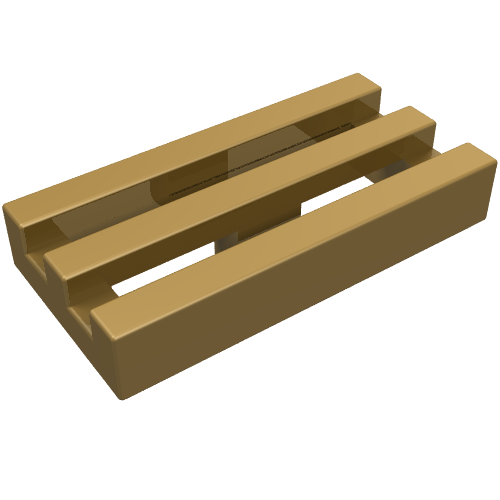 Part 2412b - Tile, Modified 1 x 2 Grille with Bottom Groove / Lip - De BrickPlaats