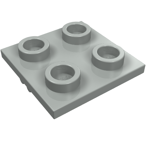 Part 2415 - Plate, Modified 2 x 2 Thin with Plane Single Wheel Holder - De BrickPlaats