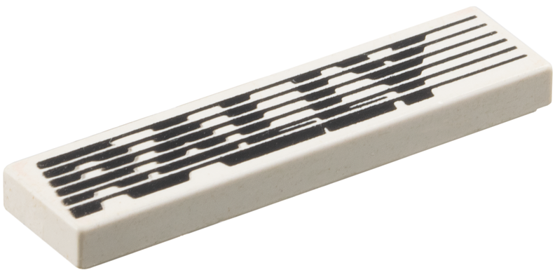 Part 2431pb0004 - Tile 1 x 4 with 'RALLY' and Streaks Pattern - De BrickPlaats