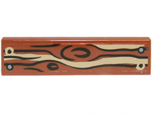Part 2431pb0287 - Tile 1 x 4 with Wood Grain and Nails Pattern Type 1 (Sticker) - Set 9473 - De BrickPlaats