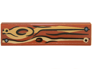 Part 2431pb0288 - Tile 1 x 4 with Wood Grain and Nails Pattern Type 2 (Sticker) - Set 9473 - De BrickPlaats