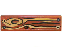 Part 2431pb0288 - Tile 1 x 4 with Wood Grain and Nails Pattern Type 2 (Sticker) - Set 9473 - De BrickPlaats