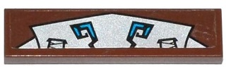Part 2431pb0360 - Tile 1 x 4 with Blue and Silver Gorilla Armor Pattern (Sticker) - Set 70125 - De BrickPlaats