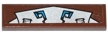 Part 2431pb0360 - Tile 1 x 4 with Blue and Silver Gorilla Armor Pattern (Sticker) - Set 70125 - De BrickPlaats