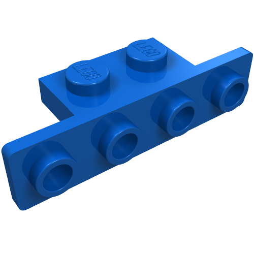 Part 2436b - Bracket 1 x 2 - 1 x 4 with Rounded Corners - De BrickPlaats
