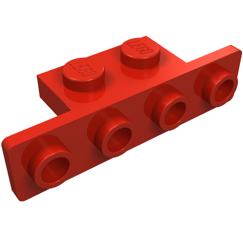 Part 2436b - Bracket 1 x 2 - 1 x 4 with Rounded Corners - De BrickPlaats