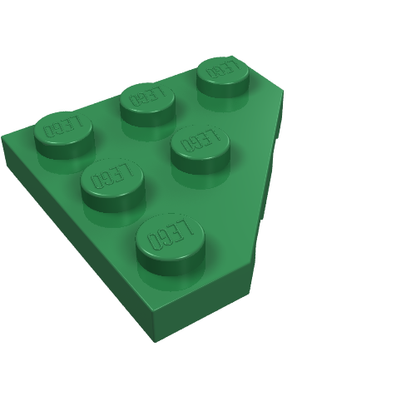 Part 2450 - Wedge, Plate 3 x 3 Cut Corner - De BrickPlaats