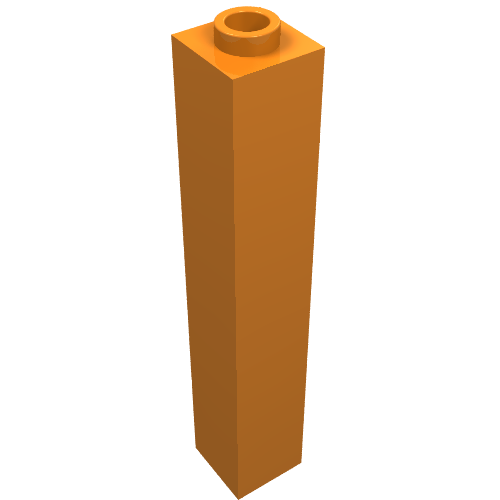 Part 2453a - Brick 1 x 1 x 5 - Blocked Open Stud or Hollow Stud - De BrickPlaats