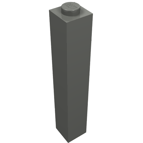 Part 2453b - Brick 1 x 1 x 5 - Solid Stud - De BrickPlaats