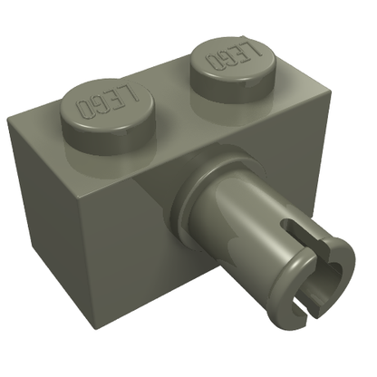 Part 2458 - Brick, Modified 1 x 2 with Pin - De BrickPlaats