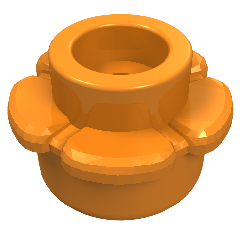 Part 24866 - Plate, Round 1 x 1 with Flower Edge (5 Petals) - De BrickPlaats